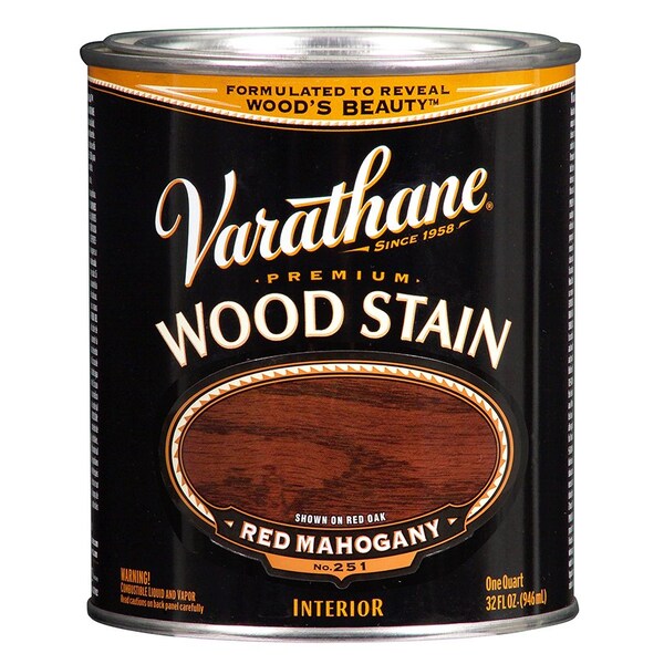 Rust-Oleum 1 Qt Red Mahogany Varathane Oil-Based Interior Wood Stain 211724H - main
